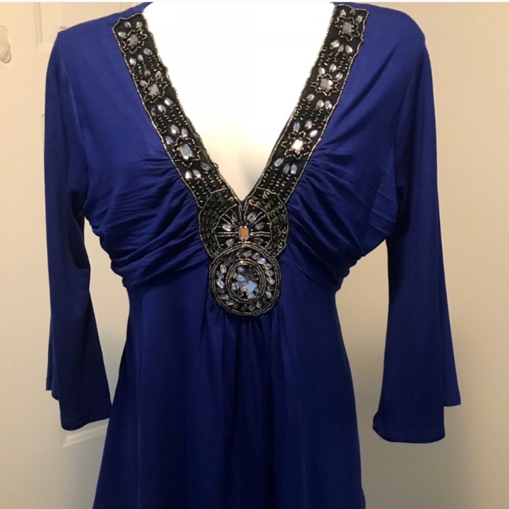 Boston Proper embellished top